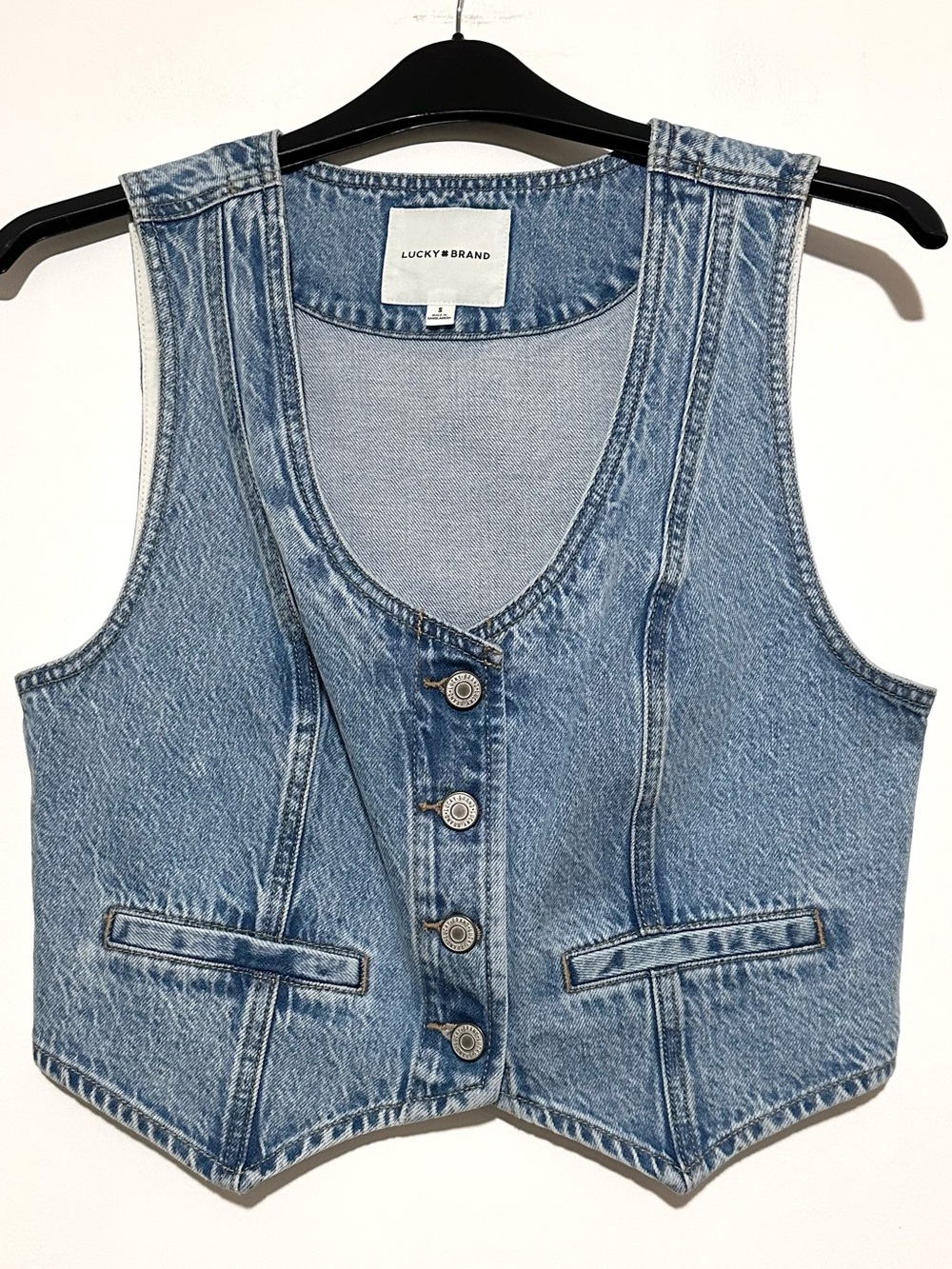 Lucky Brand Denim Vest Size Small
